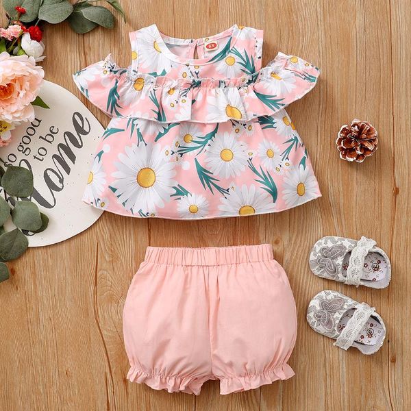 kids girl floral , shorts suit, decorative ruffle off shoulder shirt, summer flouncing pants clothing sets, White
kids girl floral , shorts suit, decorative ruffle off shoulder shirt, summer flouncing pants clothing sets, White