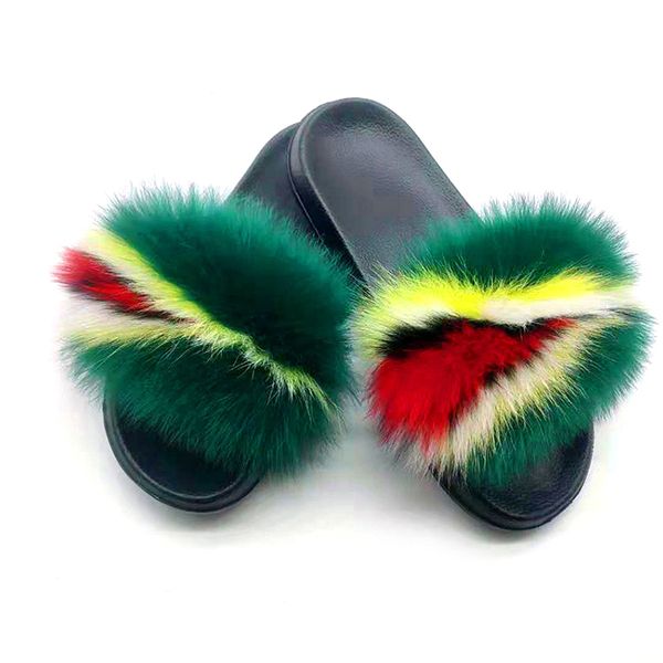women's fashion soft indoor fluffy fur slides real brand fluffy fur slippers, Black
women's fashion soft indoor fluffy fur slides real brand fluffy fur slippers, Black