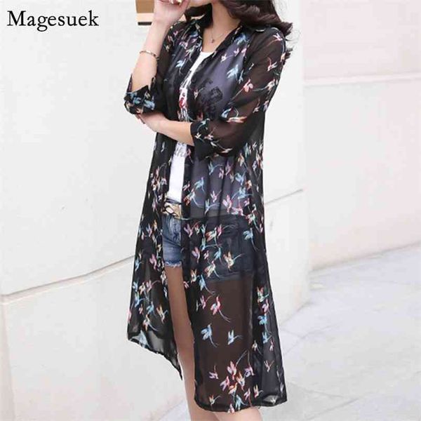 women and blouse print floral summer sun protection blouses chiffon cardigan half sleeve loose shirt 4152 210512, White
women and blouse print floral summer sun protection blouses chiffon cardigan half sleeve loose shirt 4152 210512, White