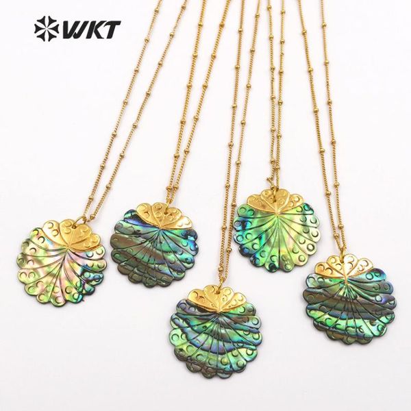 pendant necklaces wt-jn035 wkt wholesale natural abalone shell necklace gear round leaf with gold color plated classic style series, Silver
pendant necklaces wt-jn035 wkt wholesale natural abalone shell necklace gear round leaf with gold color plated classic style series, Silver