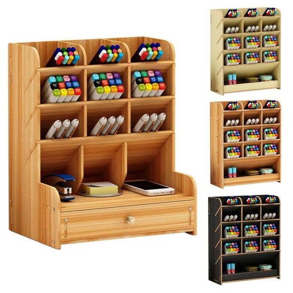 hooks & rails multi-functional pen holder organizer wood deskstorage rack home stationery case office supply
hooks & rails multi-functional pen holder organizer wood deskstorage rack home stationery case office supply