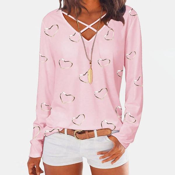 women's t-shirt 40#t shirt women clothing cute love print cross v-neck loose long sleeve casual elegant harajuku plus size t-shirts, White
women's t-shirt 40#t shirt women clothing cute love print cross v-neck loose long sleeve casual elegant harajuku plus size t-shirts, White