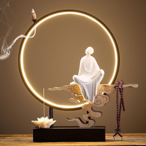 led backflow incense burners ueb light gift 20 pcs cones smoke waterfall cone sticks holder porcelain plated decoration fragrance lamps
led backflow incense burners ueb light gift 20 pcs cones smoke waterfall cone sticks holder porcelain plated decoration fragrance lamps