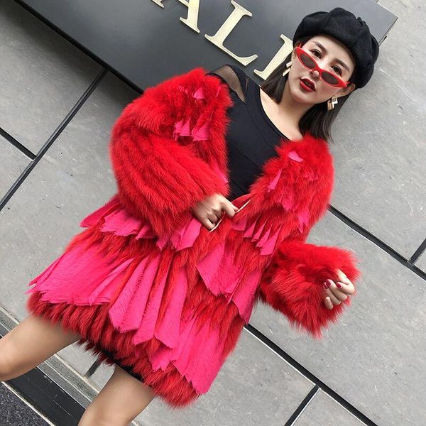 women's fur & faux real coat female mid-length autumn and winter imported long-sleeved round neck fashion korean, Black
women's fur & faux real coat female mid-length autumn and winter imported long-sleeved round neck fashion korean, Black