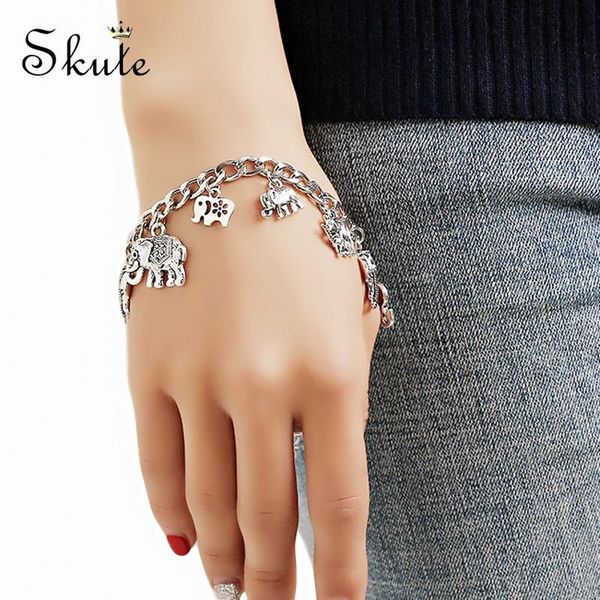 charm bracelets skute vintage bohemia silver color elephant pendant for women fashion bracelet chain pulseras femme jewelry gift, Golden;silver
charm bracelets skute vintage bohemia silver color elephant pendant for women fashion bracelet chain pulseras femme jewelry gift, Golden;silver