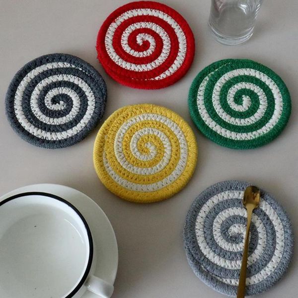 mats & pads soft daily round cotton woven coasters protective tablemats heat insulation for kitchen
mats & pads soft daily round cotton woven coasters protective tablemats heat insulation for kitchen