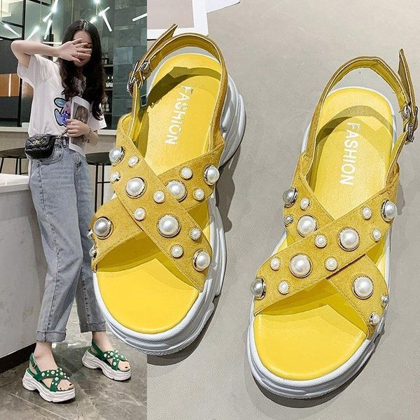 summer pearl decoration women sandals fashion thick bottom buckle strap ladies shoes casual cross women's, Black
summer pearl decoration women sandals fashion thick bottom buckle strap ladies shoes casual cross women's, Black