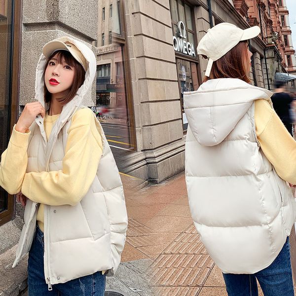 vests cotton 2021 korean version autumn and winter down cotton student et female short vt, Black;white
vests cotton 2021 korean version autumn and winter down cotton student et female short vt, Black;white