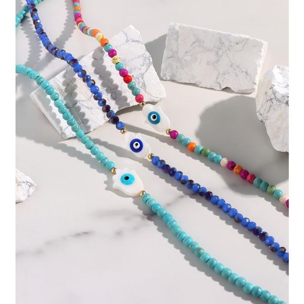 chokers fashion multicolor evil eye beaded necklace for women acrylic glass round bead strand choker collar handmade personality jewelry, Golden;silver
chokers fashion multicolor evil eye beaded necklace for women acrylic glass round bead strand choker collar handmade personality jewelry, Golden;silver