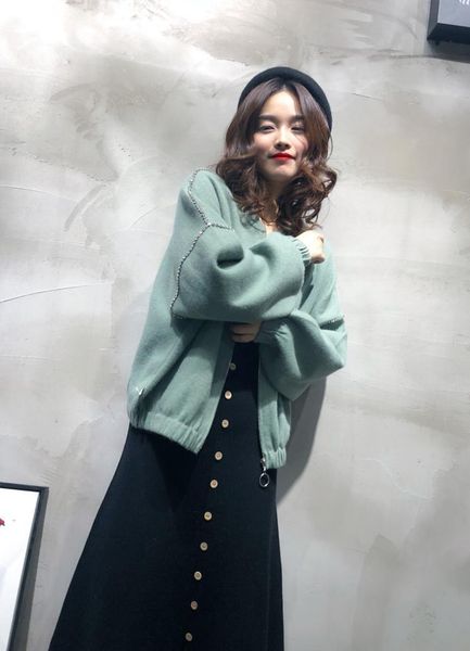 women's sweaters women knitted mink cashmere sweater ladies fashion batwing sleeve coat closed with zip, White;black
women's sweaters women knitted mink cashmere sweater ladies fashion batwing sleeve coat closed with zip, White;black
