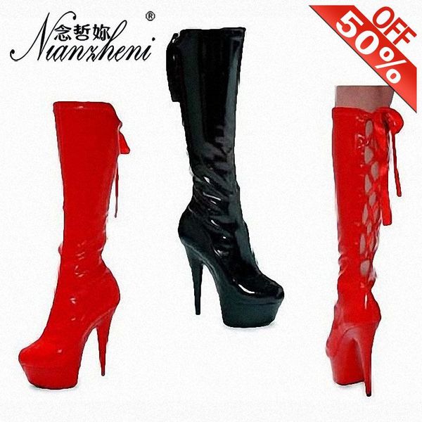 inches lace up platform boots pole dance shoes nightclub thigh high models stripper heels party show, Black
inches lace up platform boots pole dance shoes nightclub thigh high models stripper heels party show, Black