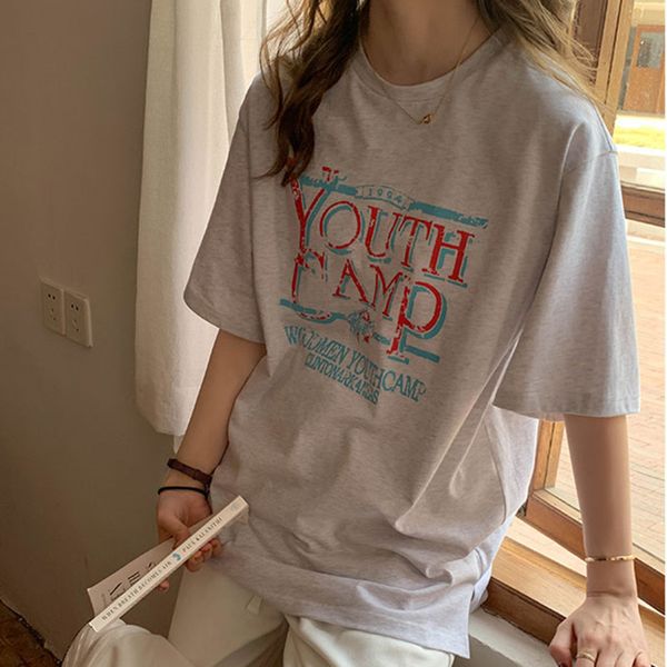 2colors summer korean style letter print short sleeve t-shirt vintage womens tees shirt femme (x1864) 210423, White
2colors summer korean style letter print short sleeve t-shirt vintage womens tees shirt femme (x1864) 210423, White