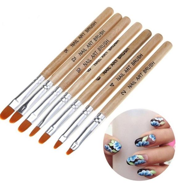 nail brushes 7pcs art round acrylic poly uv gel extension builder coating flower painting drawing brush manicure tool, Yellow
nail brushes 7pcs art round acrylic poly uv gel extension builder coating flower painting drawing brush manicure tool, Yellow