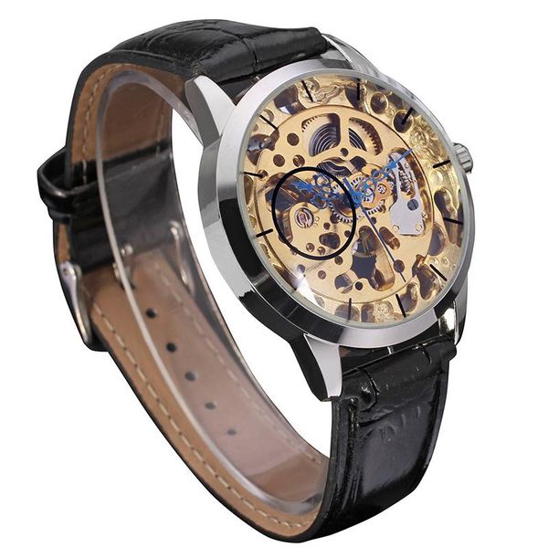 wristwatches winner fashion casual men's watches mechanical hollow leather band watch, Slivery;brown
wristwatches winner fashion casual men's watches mechanical hollow leather band watch, Slivery;brown