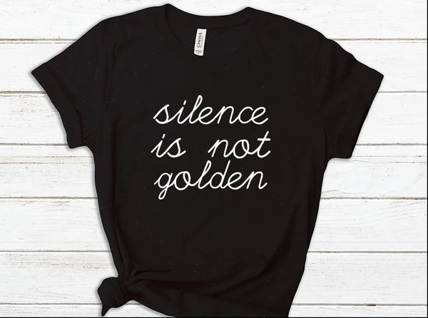 silence is not golden womens t shirt print cotton casual funny yong girl tee hipster ship s 322, White
silence is not golden womens t shirt print cotton casual funny yong girl tee hipster ship s 322, White