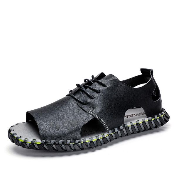 sandals men's summer soft leather men beach shoes sandal outdoor fashion flats, Black
sandals men's summer soft leather men beach shoes sandal outdoor fashion flats, Black