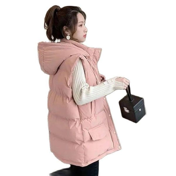 women's vests 2021women down cotton vest jacket female autumn winter long thick waistcoat coat hooded sleeveless outwear ladies top, Black;white
women's vests 2021women down cotton vest jacket female autumn winter long thick waistcoat coat hooded sleeveless outwear ladies top, Black;white