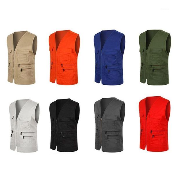 men's vests multi-pocket solid color waistcoat work fishing pography vest jacket great for outdoor activities perfect xmas gifts, Black;white
men's vests multi-pocket solid color waistcoat work fishing pography vest jacket great for outdoor activities perfect xmas gifts, Black;white