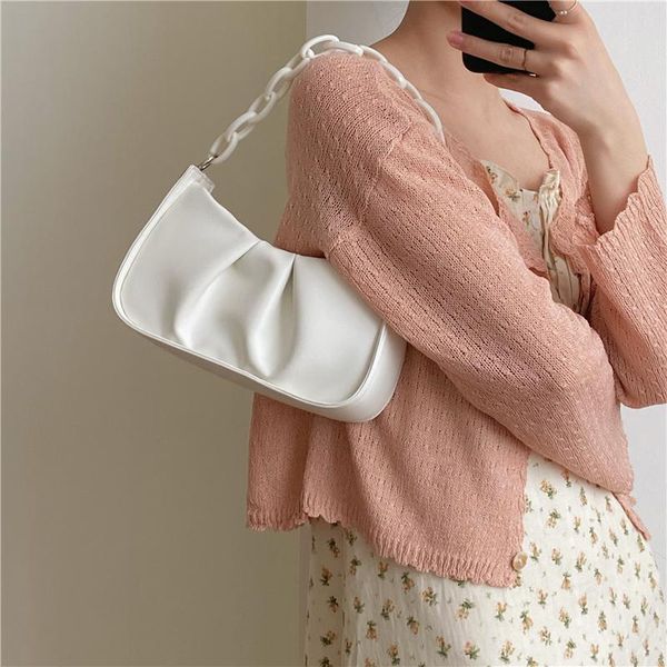 evening bags women pleated pu leather underarm bag simple solid color ladies shoulder messenger female acrylic chain handbags small tote
evening bags women pleated pu leather underarm bag simple solid color ladies shoulder messenger female acrylic chain handbags small tote