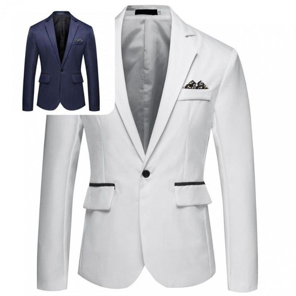 men's suits & blazers handsome soft formal lapel suit coat for business men blazer, White;black
men's suits & blazers handsome soft formal lapel suit coat for business men blazer, White;black