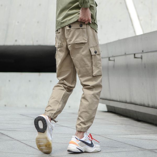 men's pants japanese trendy brand multi-pocket drawstring overalls pure cotton elastic casual youth hong kong style fashion trend eeqc, Black
men's pants japanese trendy brand multi-pocket drawstring overalls pure cotton elastic casual youth hong kong style fashion trend eeqc, Black