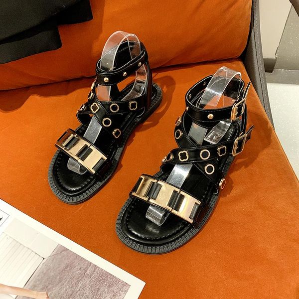 sandals women 2021 summer net red fashion rivet platform thick sole flat bottom word buckle high roman shoes, Black
sandals women 2021 summer net red fashion rivet platform thick sole flat bottom word buckle high roman shoes, Black