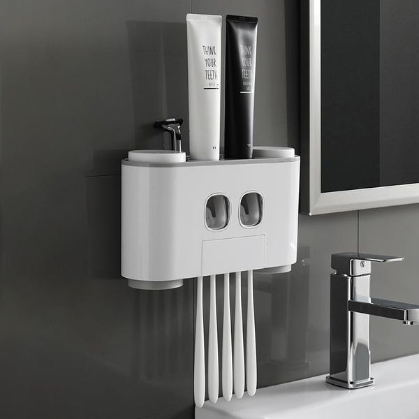 bathroom automatic toothpaste dispenser squeezer wall paste mounted toothbrush holder accessories set bath accessory
bathroom automatic toothpaste dispenser squeezer wall paste mounted toothbrush holder accessories set bath accessory