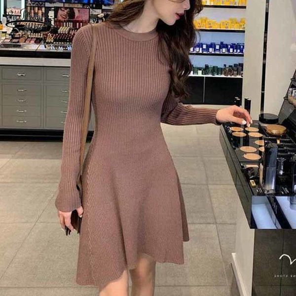 o-neck stripe slim solid high waist dresses early autumn elegant women long sleeve knitted dress sweet robe femme 11737 210508, Black;gray
o-neck stripe slim solid high waist dresses early autumn elegant women long sleeve knitted dress sweet robe femme 11737 210508, Black;gray