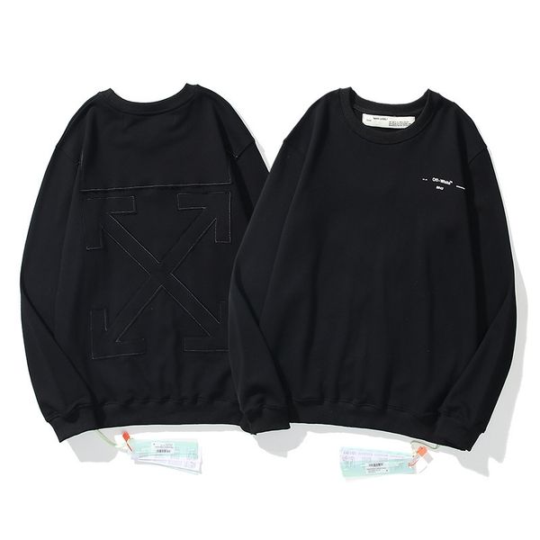 ow patch round neck thin sweater fashion oqq european loose men's women's large size and base coat, Black
ow patch round neck thin sweater fashion oqq european loose men's women's large size and base coat, Black