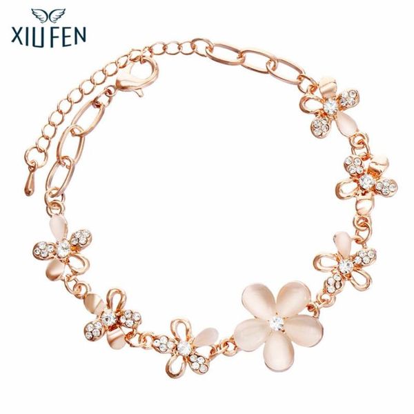 link, chain xiufen women fashion elegant flowers bracelet concise exquisite hand, Black
link, chain xiufen women fashion elegant flowers bracelet concise exquisite hand, Black