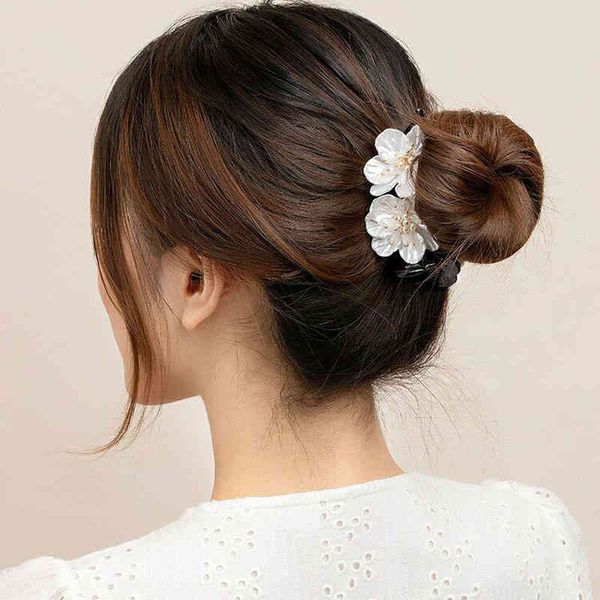 hair accessories jewelry ball head grab clip large flower horsetail buckle pin back of korean elegant temperament dress woman, Golden;white
hair accessories jewelry ball head grab clip large flower horsetail buckle pin back of korean elegant temperament dress woman, Golden;white