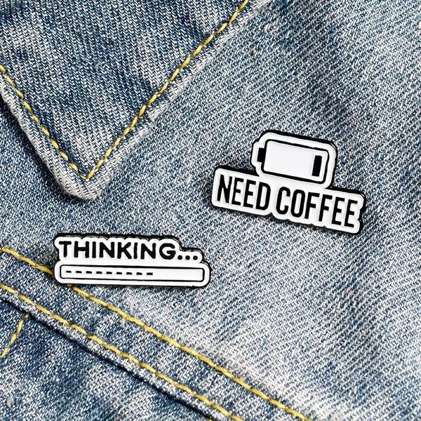 need coffee thinking cute small funny enamel brooches pins for women demin shirt decor brooch pin metal kawaii badge fashion jewelry, Blue
need coffee thinking cute small funny enamel brooches pins for women demin shirt decor brooch pin metal kawaii badge fashion jewelry, Blue