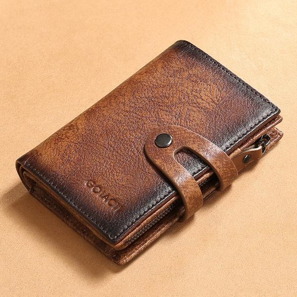 wallets 2021 men's wallet short leather multi-function retro cowhide vertical, Red;black
wallets 2021 men's wallet short leather multi-function retro cowhide vertical, Red;black