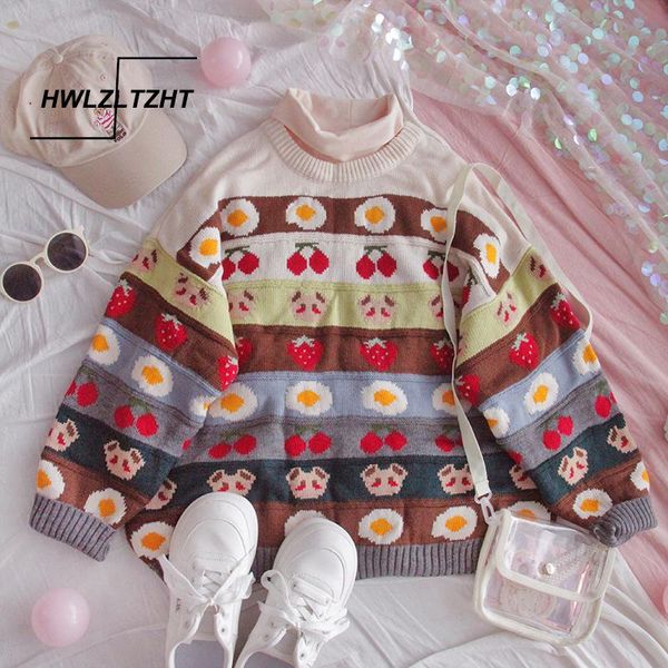 women's sweaters hwlzltzht autumn vintage ladies thick pullover winter warm knitting jumper soft long sleeve sweater japanese print top, White;black
women's sweaters hwlzltzht autumn vintage ladies thick pullover winter warm knitting jumper soft long sleeve sweater japanese print top, White;black