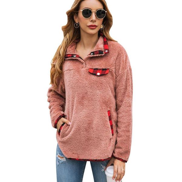 women's hoodies & sweatshirts 2021 winter fleece sweatshirt fashion turn-down collar pocket patchwork fluffy thick warm pullovers women, Black
women's hoodies & sweatshirts 2021 winter fleece sweatshirt fashion turn-down collar pocket patchwork fluffy thick warm pullovers women, Black