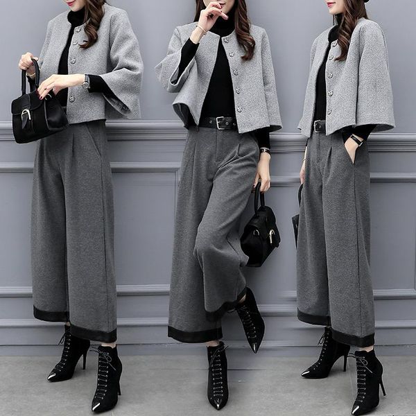 fashion fall women 2 pieces set long sleeve woollens coat and trousers casual office lady suit streetwea women's two piece pant, White
fashion fall women 2 pieces set long sleeve woollens coat and trousers casual office lady suit streetwea women's two piece pant, White