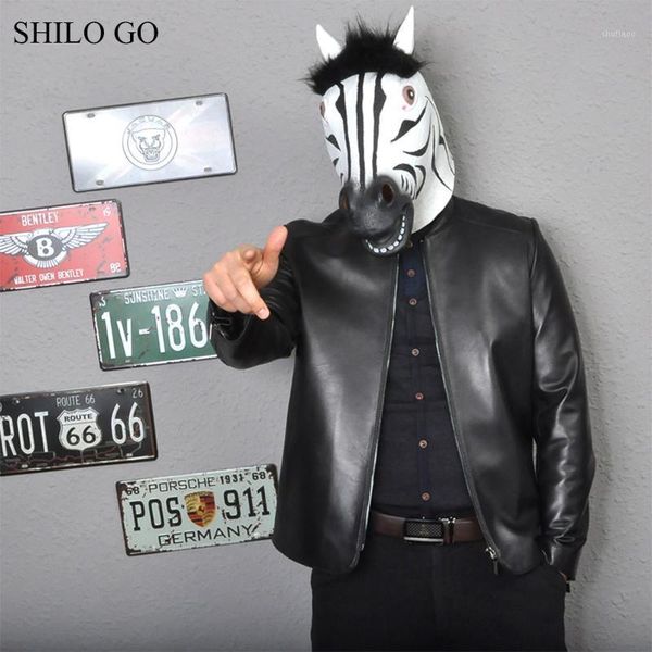men's jackets shilo go leather jacket mens spring fashion sheepskin genuine coat stand collar business zipper straight, Black;brown
men's jackets shilo go leather jacket mens spring fashion sheepskin genuine coat stand collar business zipper straight, Black;brown