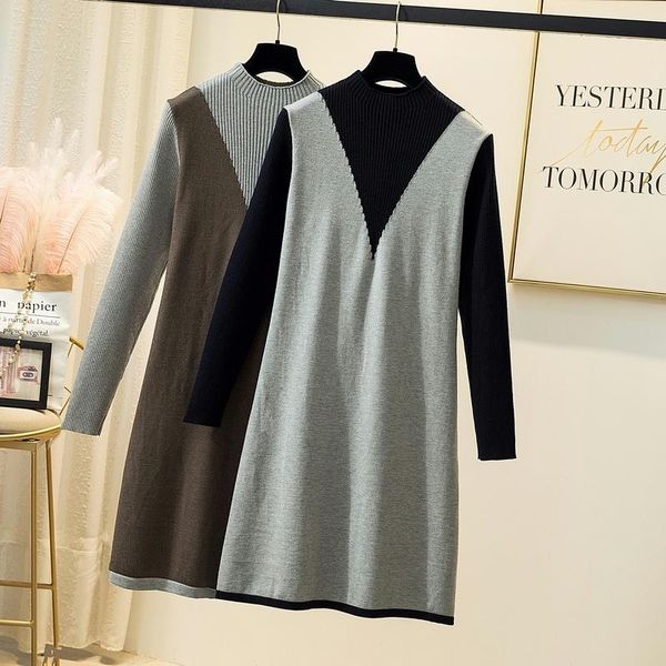 casual dresses 2 color choose autumn knitted dress o-neck long sleeve a-line loose short oversize winter bottoming sweater, Black;gray
casual dresses 2 color choose autumn knitted dress o-neck long sleeve a-line loose short oversize winter bottoming sweater, Black;gray