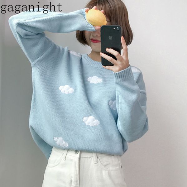 gaganight cloud embroidery sweet kawaii women sweater fashion winter girls pullover o neck loose sweaters korean jumper chic 210519, White
gaganight cloud embroidery sweet kawaii women sweater fashion winter girls pullover o neck loose sweaters korean jumper chic 210519, White