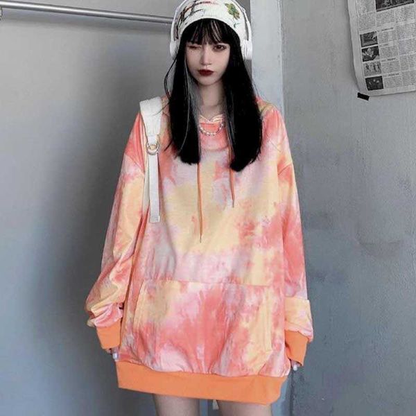 lazy style hooded hoodies women's mid-length spring and autumn loose korean thin harajuku high street tie-dye al 210526, Black
lazy style hooded hoodies women's mid-length spring and autumn loose korean thin harajuku high street tie-dye al 210526, Black
