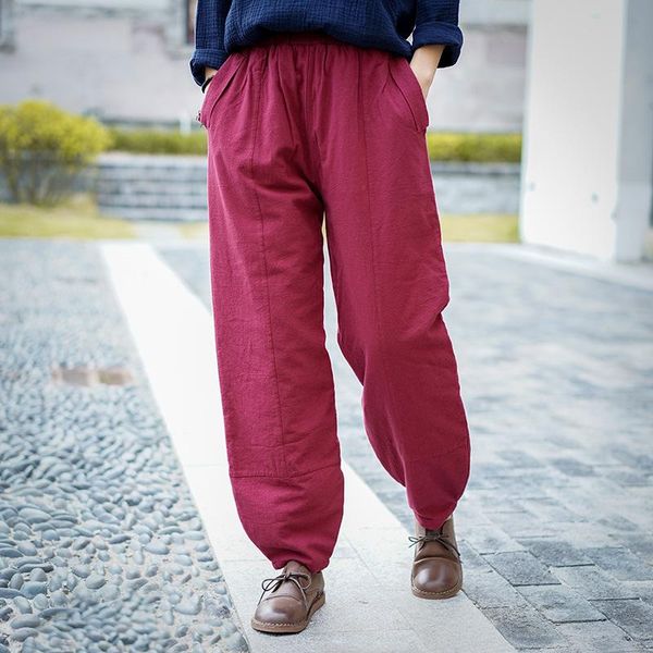 women's pants & capris johnature women full length loose retro all-match casual thickened lantern 2021 autumn winter simple comfortable, Black;white
women's pants & capris johnature women full length loose retro all-match casual thickened lantern 2021 autumn winter simple comfortable, Black;white