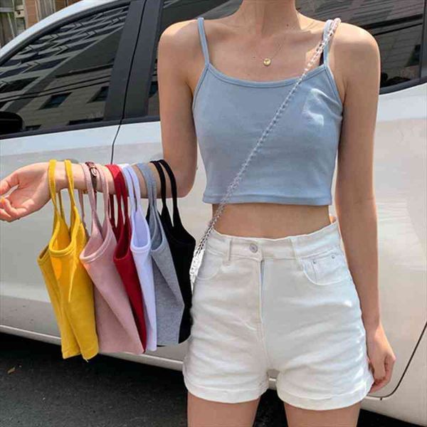 fashion women solid summer camis crop female casual tank vest sleeveless cool streetwear club high street, White
fashion women solid summer camis crop female casual tank vest sleeveless cool streetwear club high street, White
