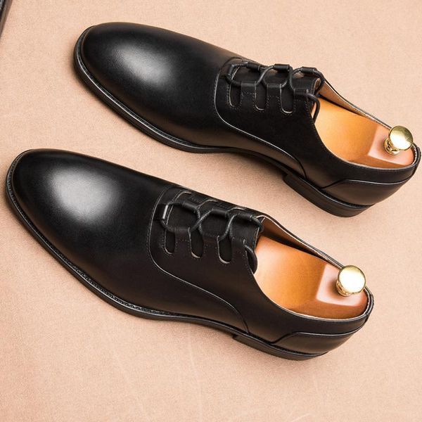 dress shoes genuine leather men casual oxfords black wedding mens formal suits round toe lace-up busines office work 38-46
dress shoes genuine leather men casual oxfords black wedding mens formal suits round toe lace-up busines office work 38-46