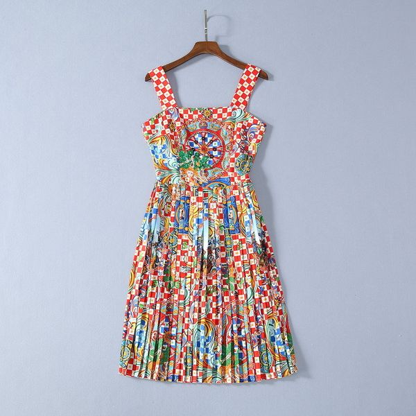 dresses spring for european and american women's wear condole belt beaded vintage print fashion pleated dress jq51, Black;gray
dresses spring for european and american women's wear condole belt beaded vintage print fashion pleated dress jq51, Black;gray
