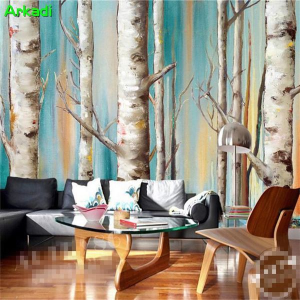 wallpapers custom 3d mural wallpaper fresh living room art tile background wall oil painting poplar forest modern minimalist
wallpapers custom 3d mural wallpaper fresh living room art tile background wall oil painting poplar forest modern minimalist
