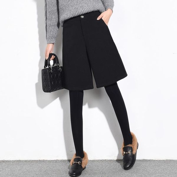 women's shorts wide leg half long high waist women autumn winter fashion all-match wool female casual black gray woolen, White;black
women's shorts wide leg half long high waist women autumn winter fashion all-match wool female casual black gray woolen, White;black