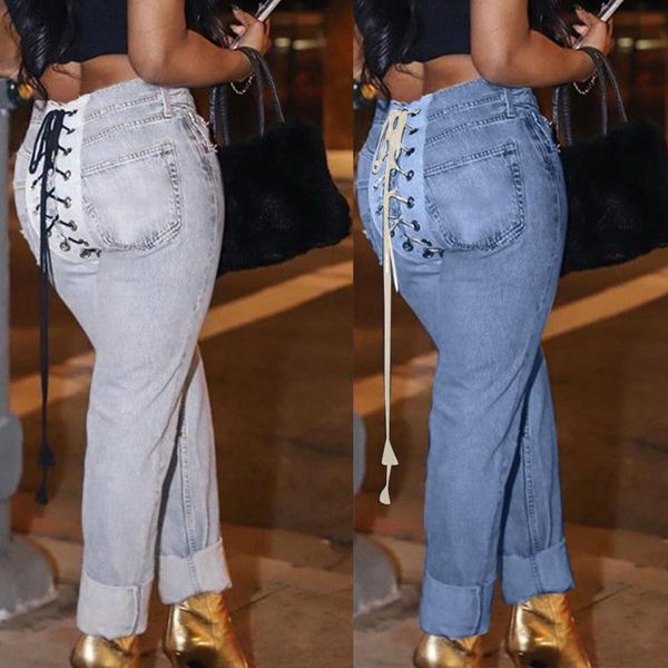 women's jeans lace up distressed denim pants high waisted for women bulift stretch skinny streetwear pantalones de mujer, Blue
women's jeans lace up distressed denim pants high waisted for women bulift stretch skinny streetwear pantalones de mujer, Blue