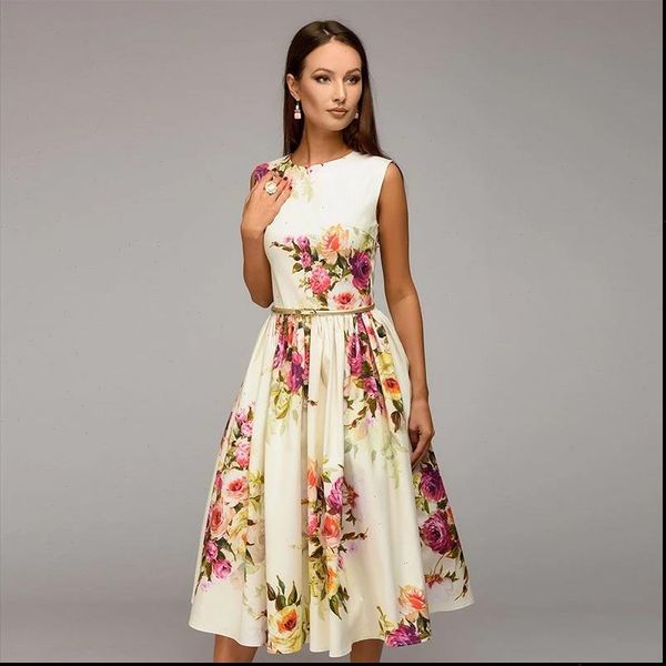 lady womens dress party summer autumn women sleeveless flowers printing vestidos elegant casual a line no belt, Black;gray
lady womens dress party summer autumn women sleeveless flowers printing vestidos elegant casual a line no belt, Black;gray