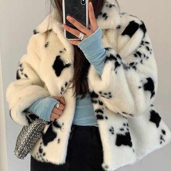 women's fur & faux 2021 small cow pattern imitation mink coat female short thick black and white spotted plush
women's fur & faux 2021 small cow pattern imitation mink coat female short thick black and white spotted plush
