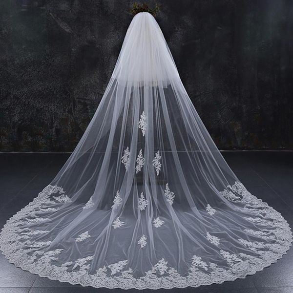 bridal veils lan ting bride 3 meters white ivory two-layer lace appliqued edge wedding cathedral veilswedding accessories, Black
bridal veils lan ting bride 3 meters white ivory two-layer lace appliqued edge wedding cathedral veilswedding accessories, Black